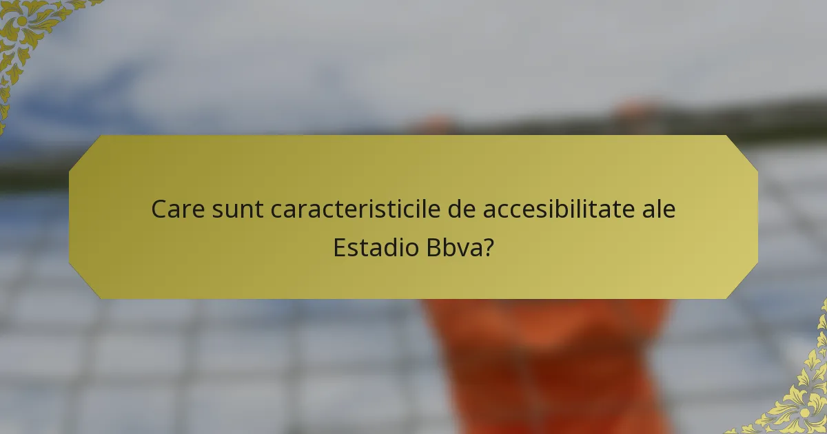 Care sunt caracteristicile de accesibilitate ale Estadio Bbva?