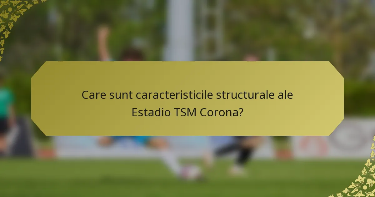 Care sunt caracteristicile structurale ale Estadio TSM Corona?