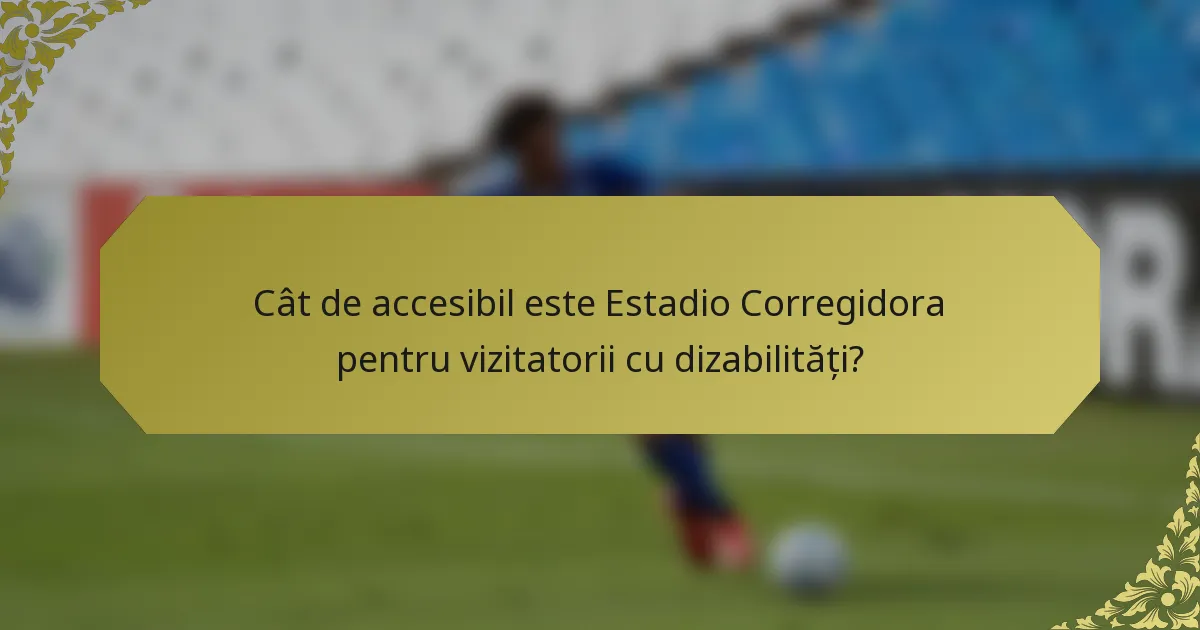 Cât de accesibil este Estadio Corregidora pentru vizitatorii cu dizabilități?